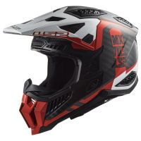 LS2 MX703 X-FORCE-06 CARBON-6K VICTORY off-road helma červená